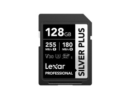 LEXAR SDcard 128GB SILVER PLUS SDXC UHS-I 128GB W 180MB/s R 255MB/s LSDSIPL128G-BNNNG 